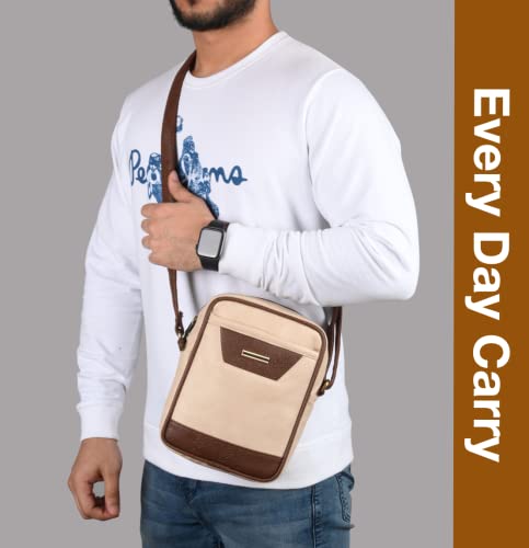 Pramadda Pure Luxury TopGrain Leather Sling Bag For Men Women | Stylish Side Crossbody Chest Bags Travel | Mobile Cash Bags | office Keys Document Collection Bags | Gift Item For Men. 3 41NtfPRdPvL. SL500