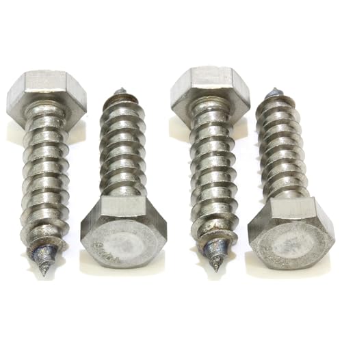 Image of Bolt Dropper 3 /8 inch x 1-1 /2 inch Stainless Hex Head Lag Bolt Screws, (25 Pack), 304 (18-8) Stainless Steel Coach Bolts /Large Screws for Wood with Plain Finish by Bolt Dropper