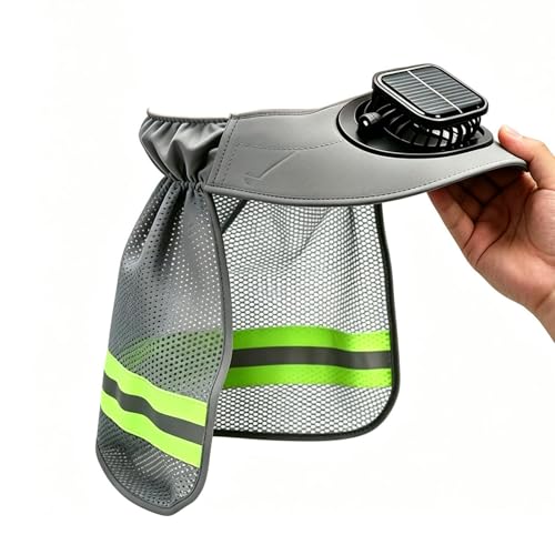 Casco de Seguridad con Parasol | Casco de seguridad con ventilador solar y visera | Sombrero Parasol Exterior - Para Construcción, Pesca, Jardinería, Escalada, Industria, Patio, Senderismo Y Camping A