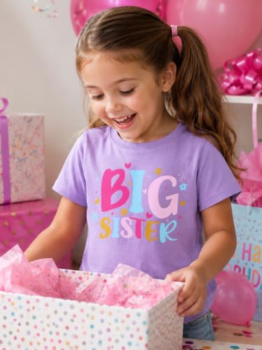 Image of Funnycokid Big Sister Shirts for Girls Pregnancy Announcement 1-7 Years