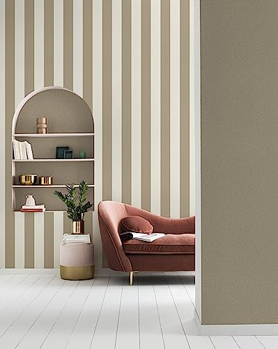 Papier peint intissé doré Rasch pour masquer les défauts des murs abîmés - 4