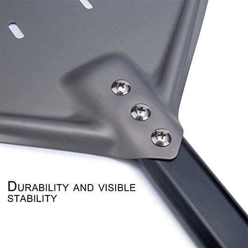 Image of Perforated Pizza Peel, G.a HOMEFAVOR 12 x 14 Inch Rectangular Pizza Turning Peel, Professional Anodized Aluminum Turning Pizza Paddle, 26 inch overall