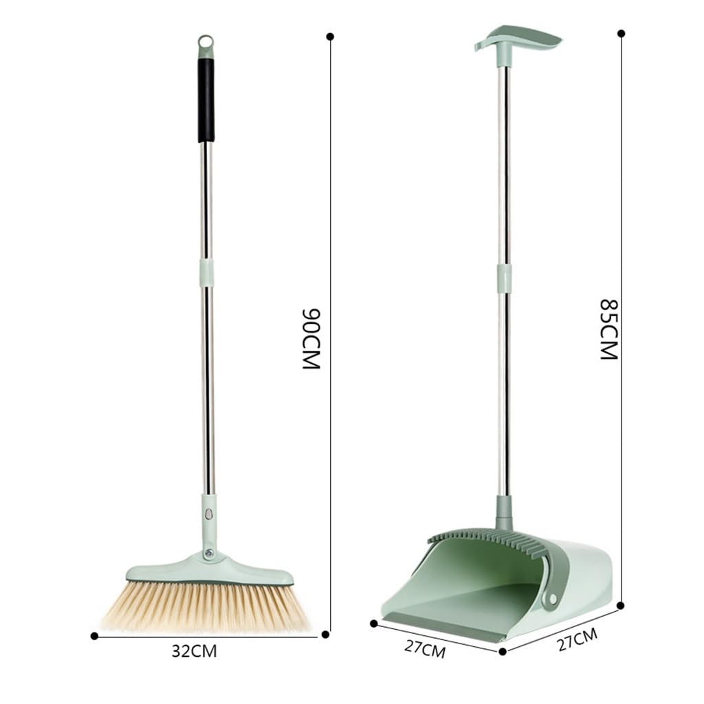 Set di scopa e paletta, Set scopa e paletta pieghevole bianco viola for uso domestico con