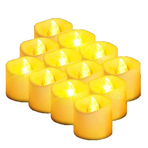 La mejor comparación de Velas Led - los preferidos. 49 12 PCS Velas LED Sin Llama, Velas Votivas Sin Llama, Velas Eléctricas Luz de Té, Velas de Vacaciones de Interiore Exteriore, para Hogar Festivales, Boda, Decoraciones de Mesa,...