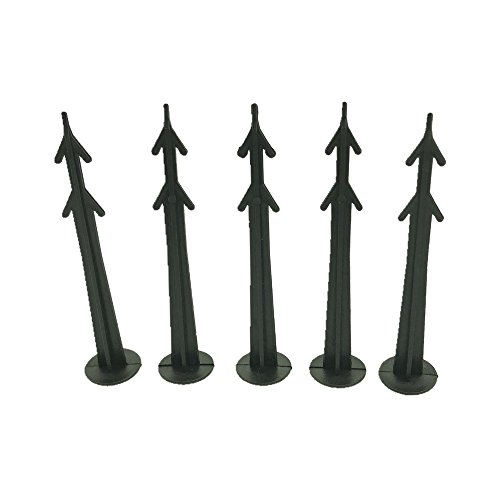 WARKHOME Lot de 20 Piquets de Tente en Plastique Abs - 11 cm Clavijas de Fijación de Jardín Negro, Clavija de Tela de Paisaje para Asegurar Tela de Malezas