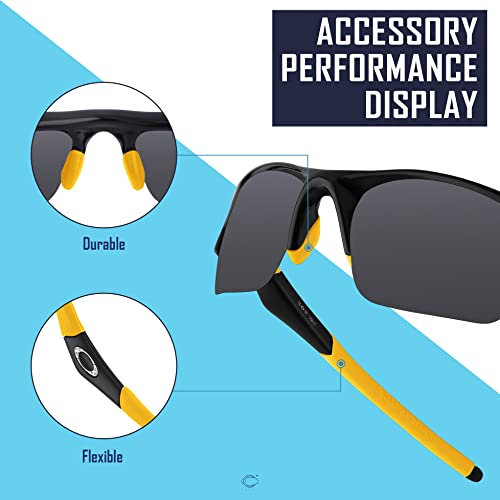 Image of SAUCER Replacement Nose Pieces Pads & Earsocks Temple Sleeve Rubber Kit for Oakley Half Jacket | Half Jacket XLJ Sunglass