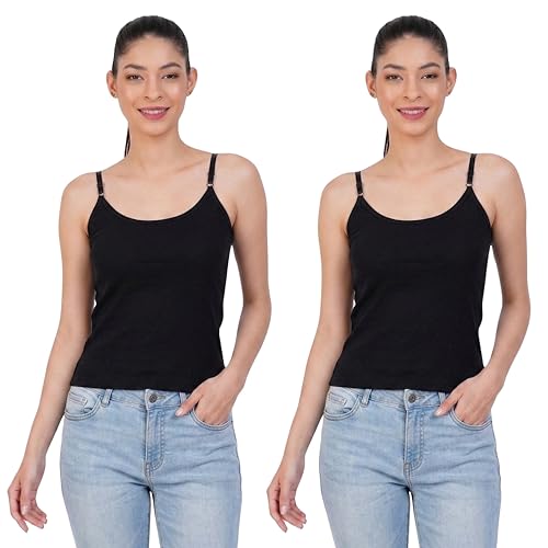 Image of Women's Cotton Camisole Slip | Adjustable Straps | Ultra-Soft Pure Cotton Fabric | Camisole | (S,M,L,XL,2XL,3XL,4XL)