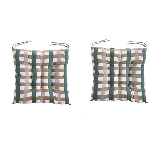 Cojines de asiento para silla de comedor, jardín, cocina, comedor, silla, amarre (2 unidades) (colorido) Cover