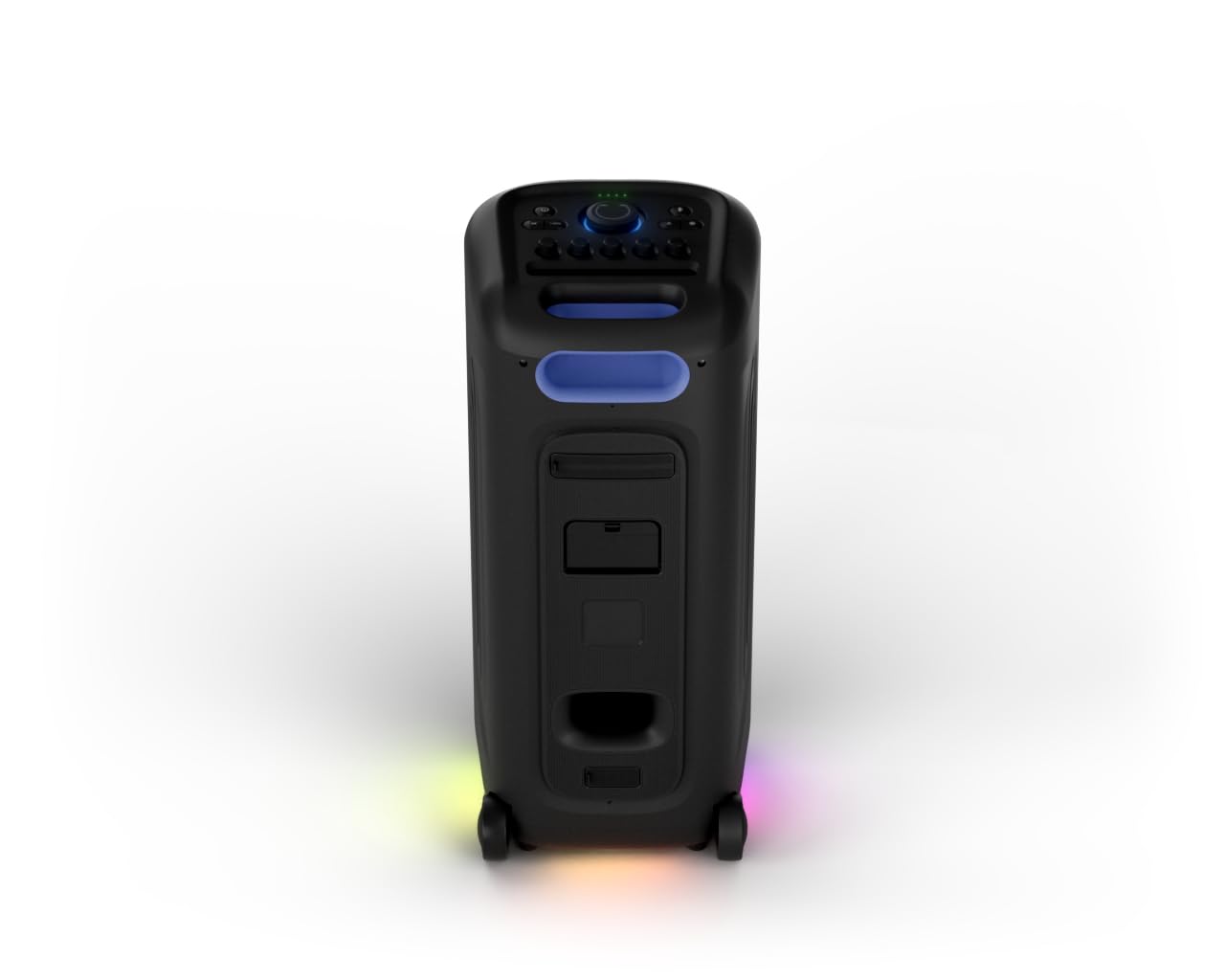 Philips TAX5000E Altoparlante feste Bluetooth 200W Max, Bass+, Spettacolo di luci, Batteria 14h, TWS & Auracast, Ingressi mic/chitarra, IPX4 impermeabile, USB, AUX, Controllo app, Rotelle e maniglia