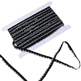 Nastro in pizzo elasticizzato nero:il nostro nastro in pizzo elasticizzato è progettato per essere elastico, con motivi floreali in pizzo, squisito e unico, perfetto per lavori di cucito fai da te