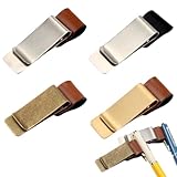 YIPFEN 4 Stück Stiftschlaufen-Halter, Edelstahl Stiftschlaufe, Pen Holder aus PU Leder, Retro...