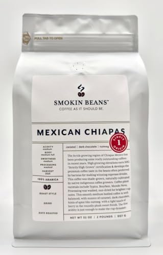 Smokin Beans Café en Grano con Tueste Medio 2 Libras