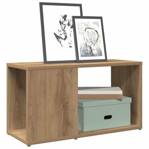 ZycaXzCrons TV-Schrank Artisan-Eiche 60x24x32 cm Massiver Holzwerkstoff Modernes Design mit Stauraum & Robuster Oberfläche für Wohnzimmer Büro Schlafzimmer