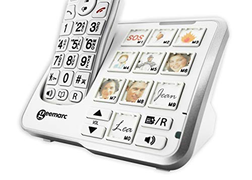 Geemarc Amplidect 295 Photo - Loud Cordless Telephone with Answering Machine and Large Customisable Photo Memories for Seniors - Low to Medium Hearing Loss - Hearing Aid Compatible - UK Version - Image 6