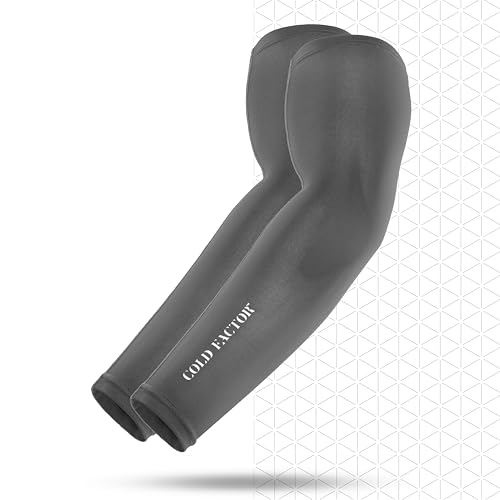 COLD FACTOR Instant Cooling Arm Sleeves| Advanced Chemical-Free Evaporative Cooling Technology | UPF 50+ | Moisture Wicking