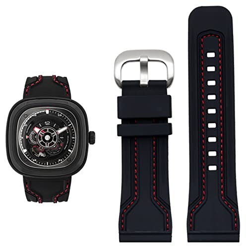 Bracelet montre caoutchouc 28mm anti-transpiration et imperméable pour chaîne de montre