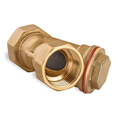 Image of 3 /4 inch Y-Type Strainer Coarse Water Filter Brass Threaded Pump 0.75 inch Female Thread Connector Filtering Valve Adaptors Oil Separation Mesh Sediment Filters For RVs Water Heating System Plumbing
