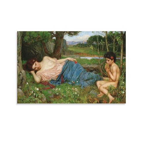 John William Waterhouse Listen to My Sweet Pipings Canvas Wall