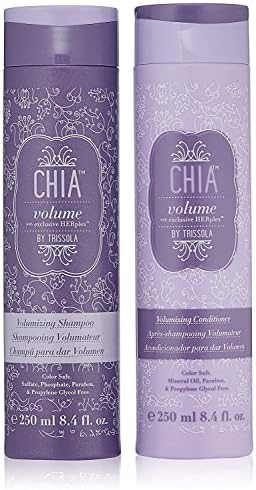 Trissola Chia Volume Shampoo and Conditioner Duo - Volumizing Hair Care Set With Antioxidants (8.4 oz)