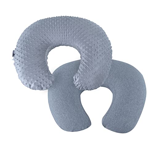 Image of NiSleep Nursing Pillow for Breastfeeding and Bottle Feeding Pillow, Support for Mom and Baby, with 2 Removable Machine Washable Cover, Ergonomic Breastfeeding Pillow (Light Grey)