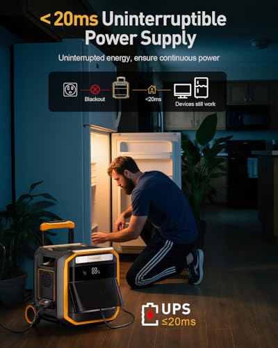 Image of VTOMAN FlashSpeed Pro 3600 Portable Power Station, 3096Wh LFP Battery Solar Generator with 400W Solar Panel, 2Hr Fast AC Charge, 25% Efficient, UPS Home Backup with Wheels, for Outdoor RV Emergency
