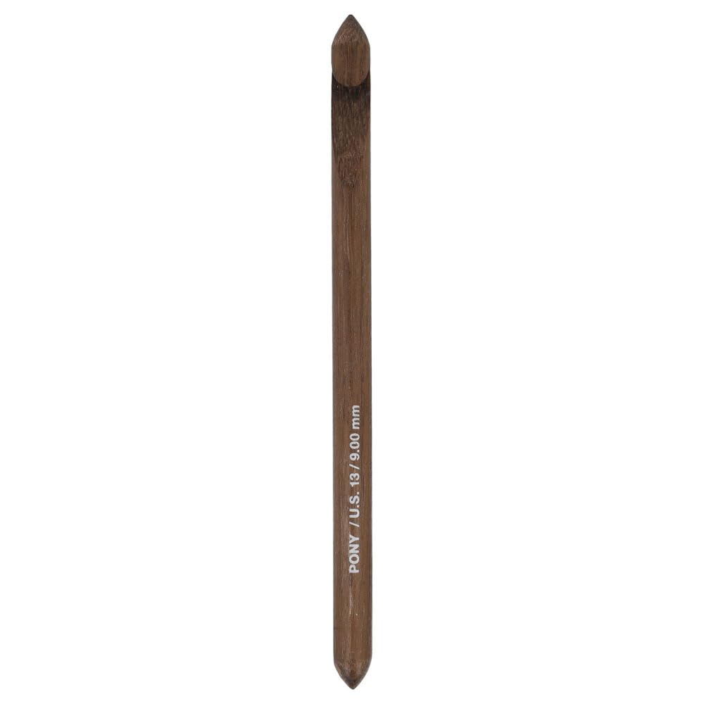 Pony Laurel Crochet Hook 9.00mm - Brown, Single Unit