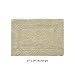 Better Trends Bathroom Rugs 17" x 24" 100% Cotton Bath Mat Reversible Absorbent Bath Rug Soft Tufted Machine Washable Mat for Shower Tub Sink Home Décor Sand