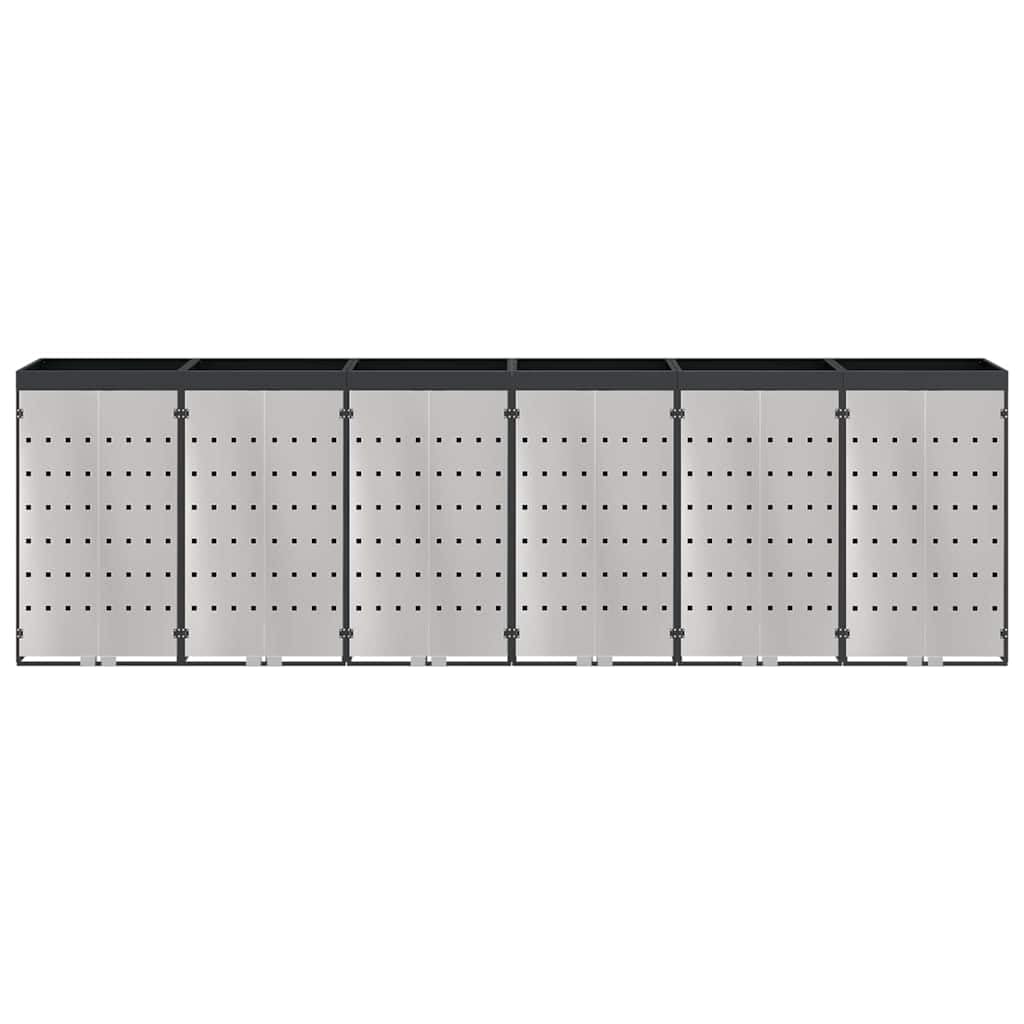 Genérico Almacenamiento de Cubos Wheelie para 3 Cubos Antracita,Casa y jardín,Productos del hogar,Accesorios para contenedores de residuos,Soportes para contenedores de residuos-3394787