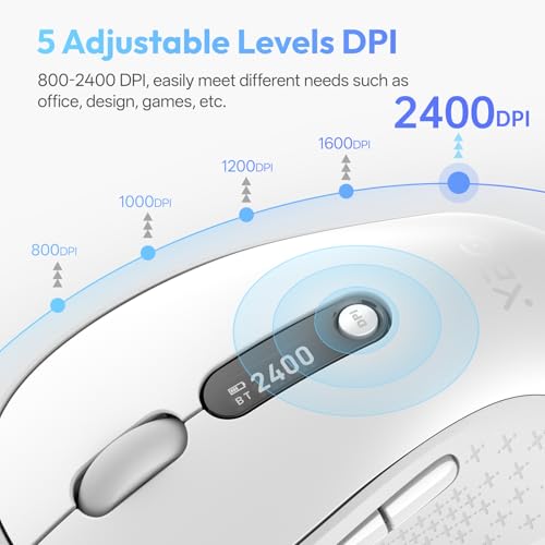 Image of XBG B15Pro Tri-Mode Wireless Bluetooth Mouse with LED Display for Laptop