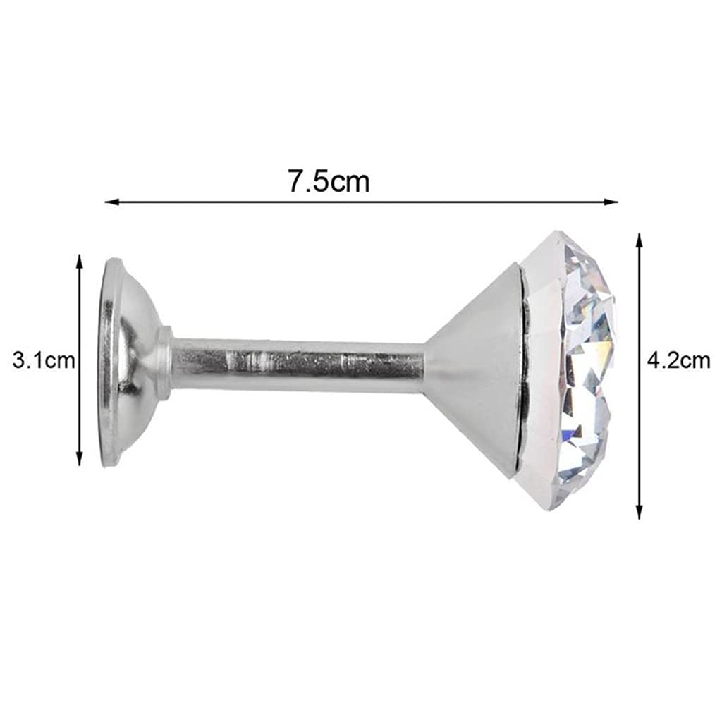 2pcs Diamond Gardinen Raffhalter Tür Wand Quaste Haken Wand Raffhalter Gardinenhaken Quaste Handtuchhalter (Color : A, Size (B As The Picture Shows)