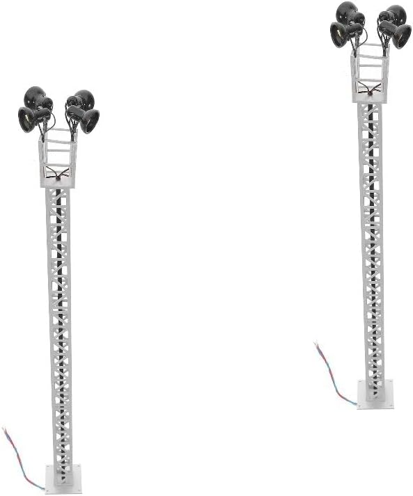 UPKOCH 2pcs Miniature Traffic Light Model Kit Sand Table Signal Lamp for Model Trains Ho Scale Dioramas and Architectural Layouts