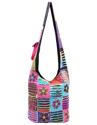 Image of THE COLLECTION ROYAL Hobo Crossbody Bags for Women, Boho Purse, Boho Bag | Hippie Bag, Indie Tote Bag, Cloth Purse for Women