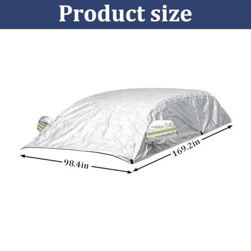 SWPHRT Car Windshield Snow Cover, 7-Layer Thickened Windproof Waterproof Windscreen Snow LCE Frost Protection, Automotive Exterior Windshield Ice Cover, Universal for Vehicles (39 × 33.9\'\') - Thumbnail 2