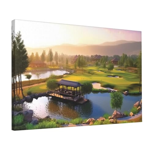 Affiche décorative de golf et tableau moderne de paysage pour salon