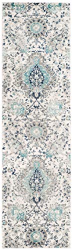 Safavieh Madison Collection Runner Rug - 2'3" X 8', Cream & Light Grey, Boho Chic Glam Paisley Design, Non-Shedding & Easy Care, Ideal For High Traffic Areas In Living Room, Bedroom (Mad600C) #TOP1