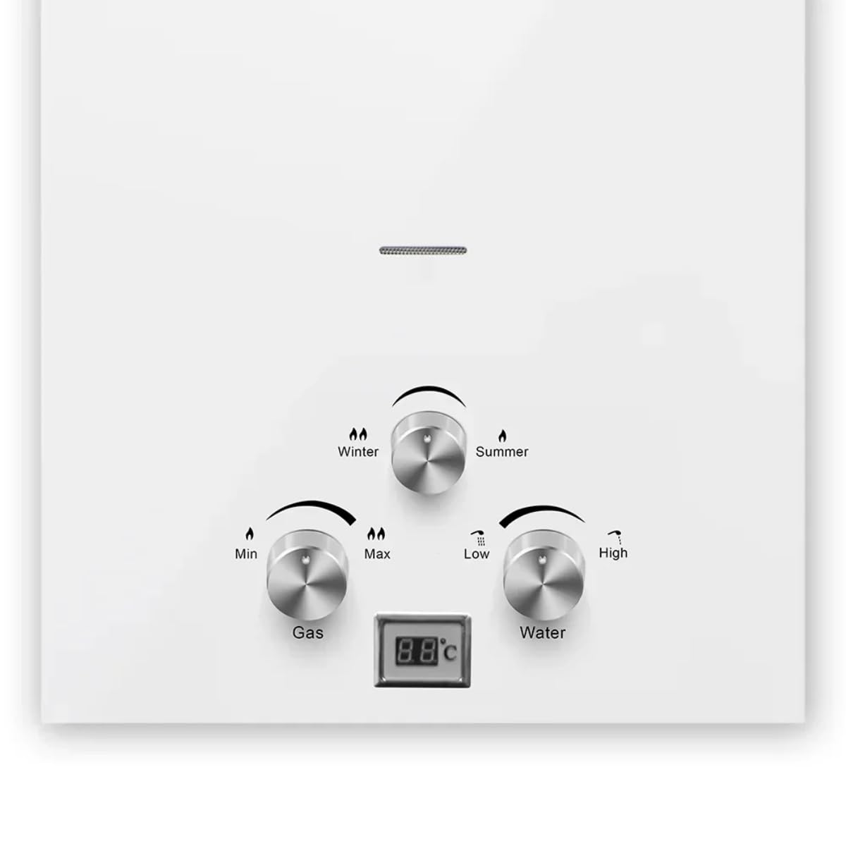Chauffe-Eau à Gaz Instantané 6LPM 12KW Chauffe-eau à Gaz GPL Propane Butane,Pression d'eau de Démarrage Super Basse,pour la Maison et I'extérieu (6L 12KW)