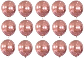 Jwssor Rose Gold Balloons,15 pcs 10 inch Metallic balloons,Latex Balloons for Birthday Wedding Party