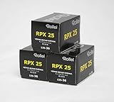 Filmformat 135=Kleinbild Rollei RPX 25 135-36  Schwarzweiss Negativfilm, Kleinbildformat mit 36 Aufnahmen (5er-Pack)