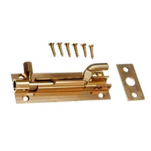 Image of Merriway BH00774 Door Bolt Cranked Brass 75mm-2 Pcs