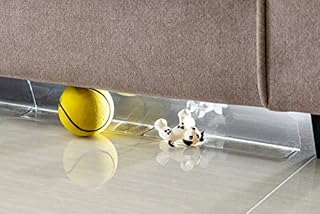 BOWERBIRD blokery zabawek do mebli - Stop Things From Going Under Sofa Bed and Other Furniture - Pasuje do podłóg twardych o wysokości tylko 8,5 cm przezroczysty
