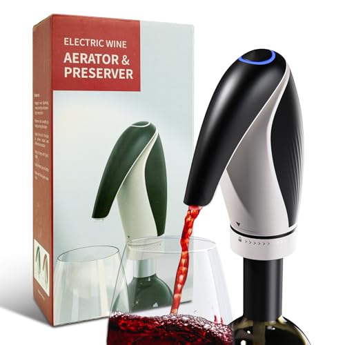 Decantador Eléctrico y Aireador Automático de Vino - Dispensador Recargable Inteligente Con 2 Tapones - Regalo Para Fiesta Familiar, Negro Decantador Eléctrico y Aireador Automático de Vino - Dispensador Recargable Inteligente Con 2 Tapones - Regalo Para Fiesta Familiar, Negro