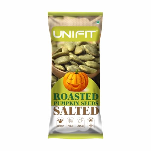 Image of UNIFIT Roasted Salted Pumpkin Seeds 30g | Premium Crunchy Pepitas | High-Protein Healthy Snack for Office, Travel, and Gym