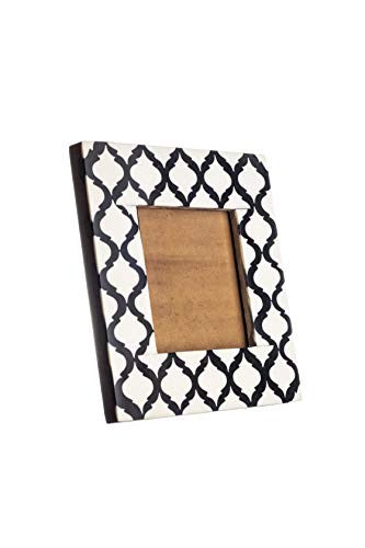 CMEI Picture Photo Frame Moroccan Art Inspired Vintage DÃ©cor Frames (Black & White - 4X4)