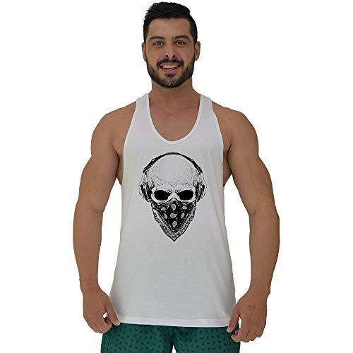 Kit 4 Regata Cavada Masculina MXD Conceito Cores Coloridas Para Todos Estilos Caveira Academia Trein