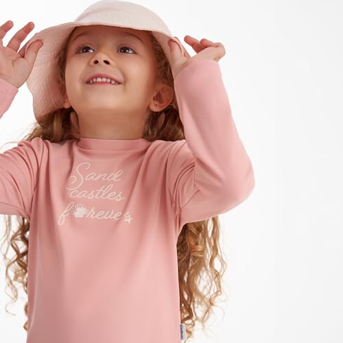 Image of Gerber Baby Girls' Toddler Long Sleeve One Piece Rashguard Swimsuit
