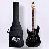 Guitarra Strato Seven Canhoto Sgt-207 LH BK Preta C/Bag