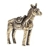 Excellence artistique : les détails et la finition antique mettent en valeur un savoir-faire exceptionnel, ce qui en fait une pièce remarquable dans n'importe quelle collection, ornement de cheval du , statue de cheval en laiton