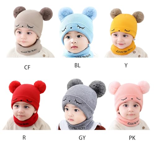 Fashion Children Solid Color Knitted Winter Hats Children Winter Outdoor Warm Newborn Baby Clothes Accessories3