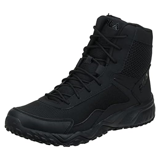 Fila Men's Chastizer Military and Tactical Boot Food Service Shoe, Black, 10 D US