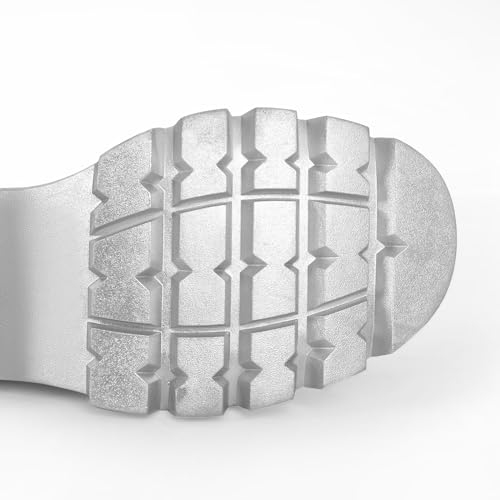 VERISSON Round Toe Low Block Heeled Thigh Boots Zip up Chunky Heels Tread Sole Fashion Booties3